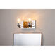 Bocage 2 Light 13 inch PC Bath Light Wall Light in Polished Chrome with Gold